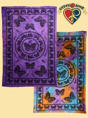Twin Tye Dye Butterfly Tapestry - Bedspread