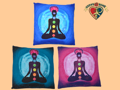 Chakra Yoga Cotton Cushion Cover