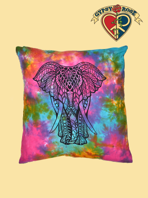 Tye Dye Elephant Cushion Cover