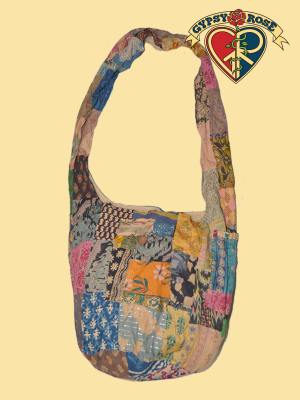 Sitting On The Dock Of The Bay Patchwork Printed Cotton Peddler Bag