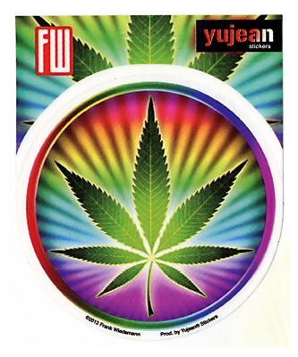 PSYCHEDELIC LEAF STICKER