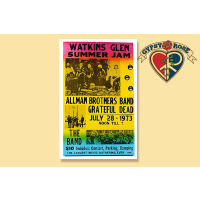 THE GRATEFUL DEAD, THE ALLMAN BROTHERS BAND & THE BAND AT WATKINS GLEN CONCERT POSTER