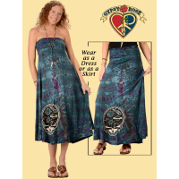 Stealie The Night Away Grateful Dead Tye Dye Spandex Blend Skirt / Maxi-Dress