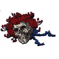 THE GRATEFUL DEAD SKULL & ROSES HEAD ONLY PATCH