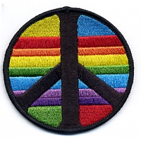 Rainbow Strip Peace Sign Patch