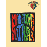 Make Love Not War Hand Embroidered Patch