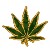 Cannabis Leaf Metal Sticker
