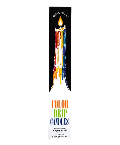 Multi-Color Drip Taper Candle